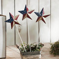 Americana Metal Star Picks Set of 3 – Patriotic Decor 3.5"